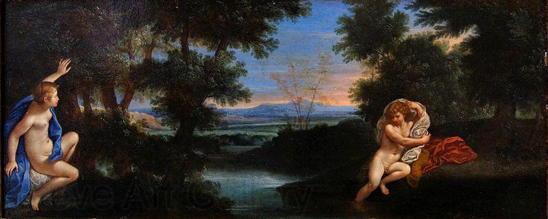 Francesco Albani Hermaphroditus and Salmacis Norge oil painting art